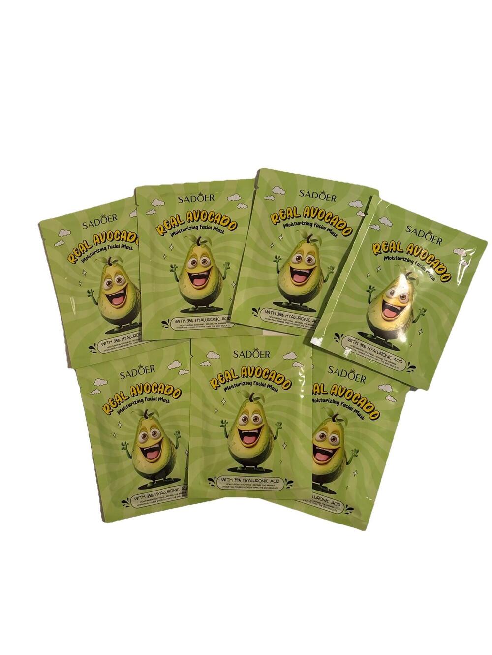 SADOER Real Avocado Facial Mask Set Hydrating Moisturizing Skincare Lot 7